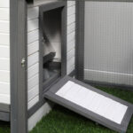 White/Gray Janda 16.075 Square Feet Chicken Coop with Chicken Run - Image 3