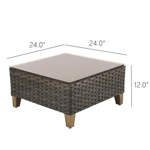 Wicker Dining Room Coffee Table - Image 4