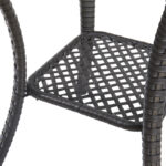 Wicker Rattan Side Table With Built-In Glass - Image 3