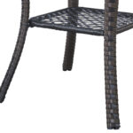 Wicker Rattan Side Table With Built-In Glass - Image 4