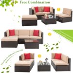 Wicker/Rattan 5 - Person Seating Group with Cushions - Image 7