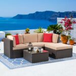 Wicker/Rattan 5 - Person Seating Group with Cushions