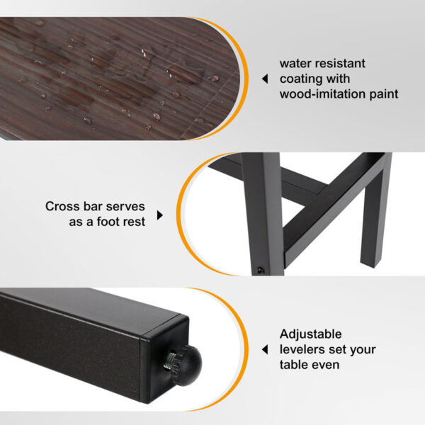 Willowridge Metal Outdoor Bar Table - Image 5