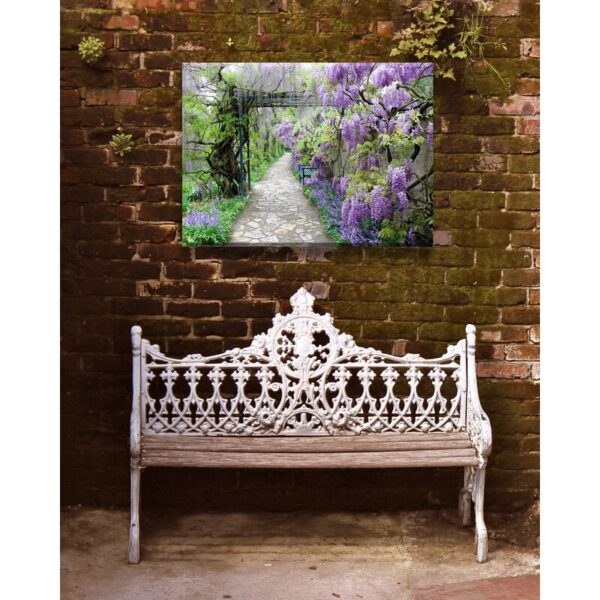 Wisteria Path Outdoor Canvas Art - Image 2