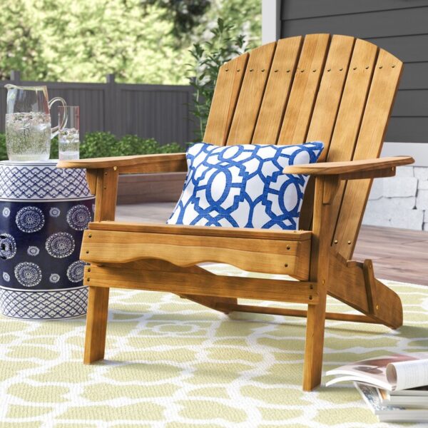 Woking Solid Wood Folding Adirondack Chair (Set of 2) - Image 4