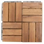 Wood Flooring Sq 10 Tile (Set of 10)