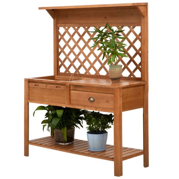Wooden Garden Workstation Fir Potting Bench - Image 5