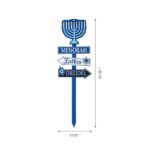 Wooden Menorah Garden Stake - Image 6