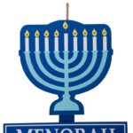 Wooden Menorah Garden Stake - Image 4
