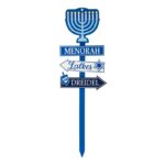Wooden Menorah Garden Stake - Image 2