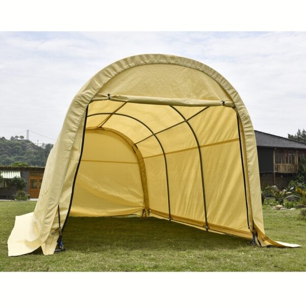 Yellow Outdoor 10X20 FT Heavy Duty Grey Carport Portable Garage Storage Shed Canopy - Image 3