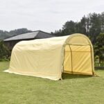 Yellow Outdoor 10X20 FT Heavy Duty Grey Carport Portable Garage Storage Shed Canopy - Image 4