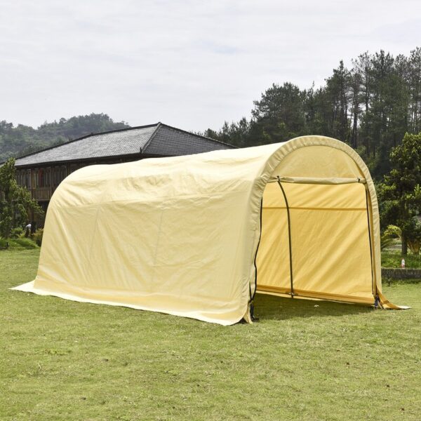 Yellow Outdoor 10X20 FT Heavy Duty Grey Carport Portable Garage Storage Shed Canopy - Image 4