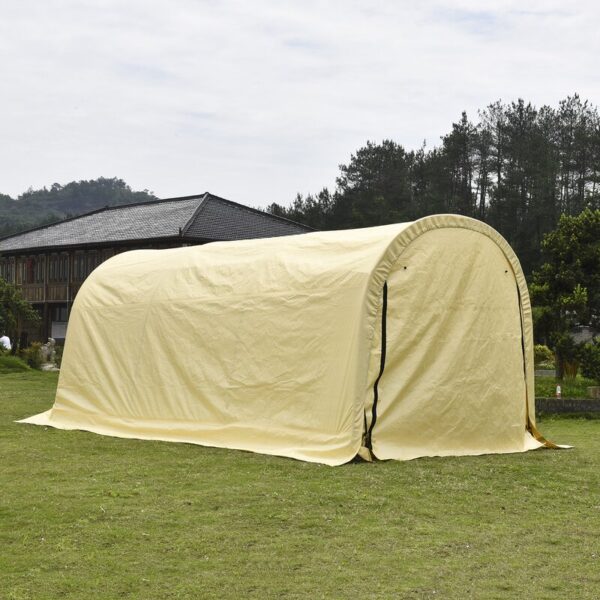 Yellow Outdoor 10X20 FT Heavy Duty Grey Carport Portable Garage Storage Shed Canopy - Image 5