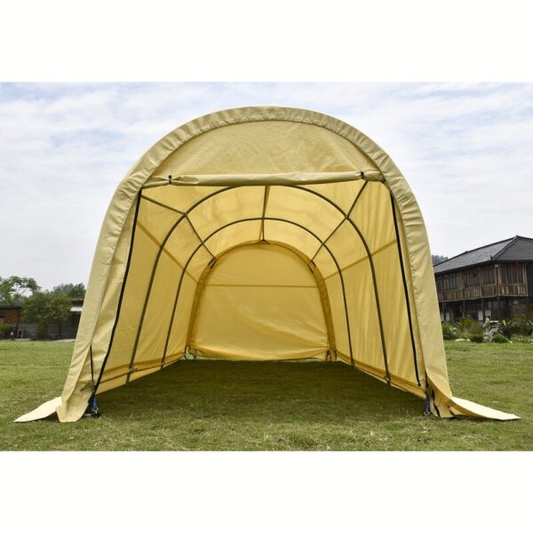 Yellow Outdoor 10X20 FT Heavy Duty Grey Carport Portable Garage Storage Shed Canopy - Image 2