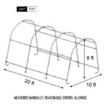 Yellow Outdoor 10X20 FT Heavy Duty Grey Carport Portable Garage Storage Shed Canopy - Image 7