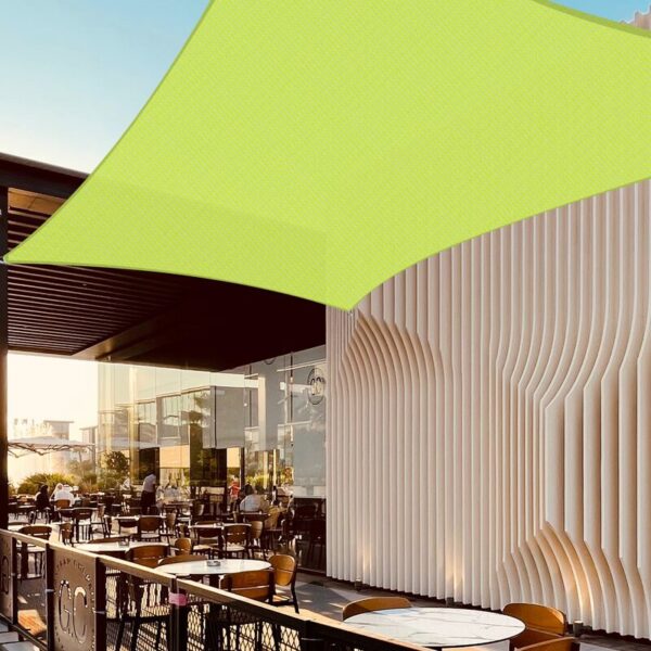 Yescom 13X7ft 97% UV Block Rectangle Sun Shade Sail Outdoor Patio Pool Garden Yard Lawn Carport Cover Net Awning Canopy Bright Orange - Image 11