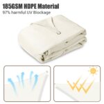 Yescom 13X7ft 97% UV Block Rectangle Sun Shade Sail Outdoor Patio Pool Garden Yard Lawn Carport Cover Net Awning Canopy Bright Orange - Image 8