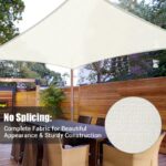 Yescom 13X7ft 97% UV Block Rectangle Sun Shade Sail Outdoor Patio Pool Garden Yard Lawn Carport Cover Net Awning Canopy Bright Orange - Image 5