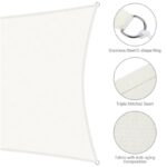 Yescom 13X7ft 97% UV Block Rectangle Sun Shade Sail Outdoor Patio Pool Garden Yard Lawn Carport Cover Net Awning Canopy Bright Orange - Image 7