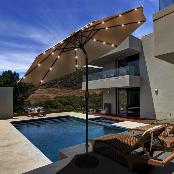 Yolanda 108'' Lighted Market Umbrella - Image 2