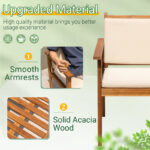 Yvelines Solid Wood 2 - Person Seating Group with Cushions - Image 7