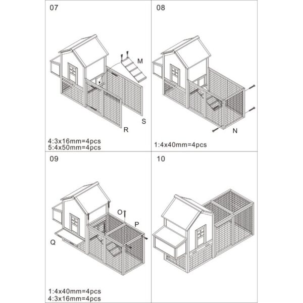 Zebediah 12 Square Feet Chicken Coop with Chicken Run - Image 7