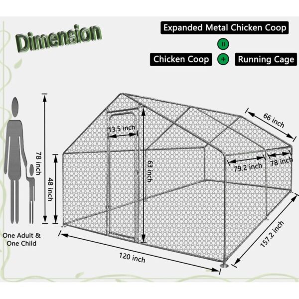 Zed 66 Square Feet Chicken Run - Image 7