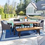 Zeferino Rectangular 6 - Person Outdoor Dining Set - Image 5