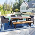 Zeferino Rectangular 6 - Person Outdoor Dining Set - Image 6