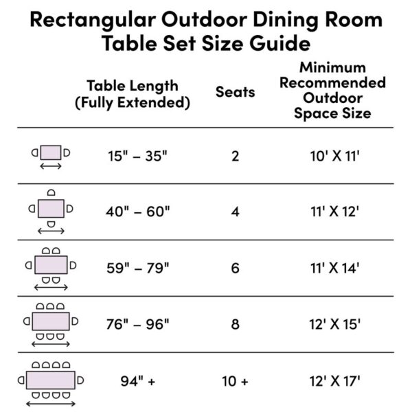 Zeferino Rectangular 6 - Person Outdoor Dining Set - Image 8