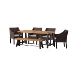Zeferino Rectangular 6 - Person Outdoor Dining Set - Image 7
