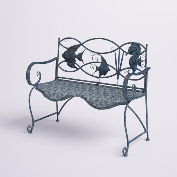 Zev Metal Outdoor Bench - Image 5
